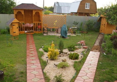 Тротуарная плитка на дачном участке